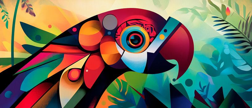 Bunte Federträume – Papageienkunst von Poster Art Shop