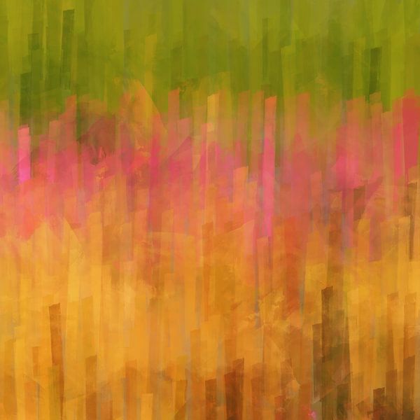 Purple Loosestrife Meadow in Evening Light Abstract by Western Exposure