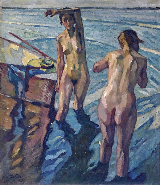 Am Chiemsee - Die Badenden, Leo Putz von Atelier Liesjes