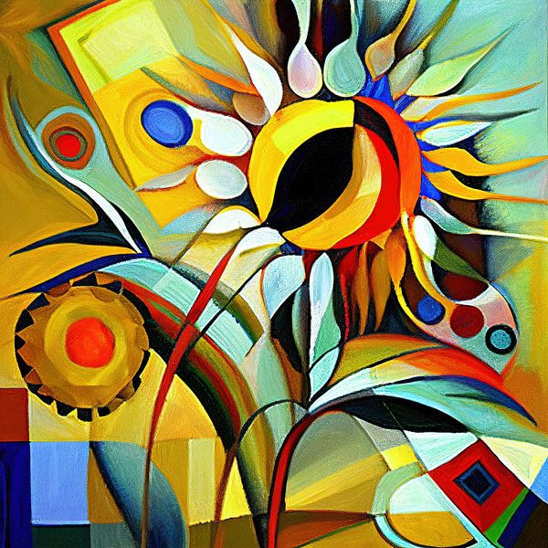 Sunflower surreal by Bert Nijholt