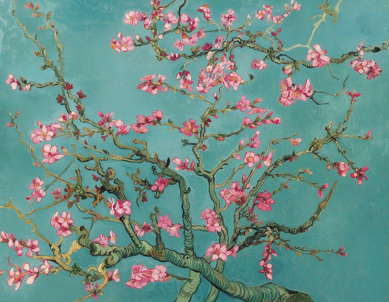 Roze Amandelbloesem  van Studio BB