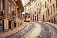 Street with tram, Lisbon