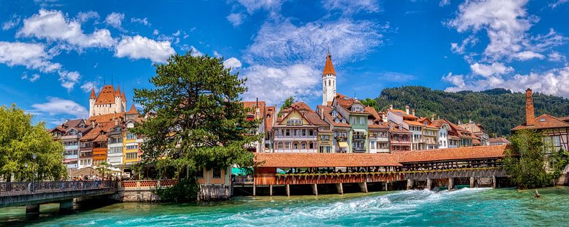Colorful Thun Panorama, Switzerland by Adelheid Smitt