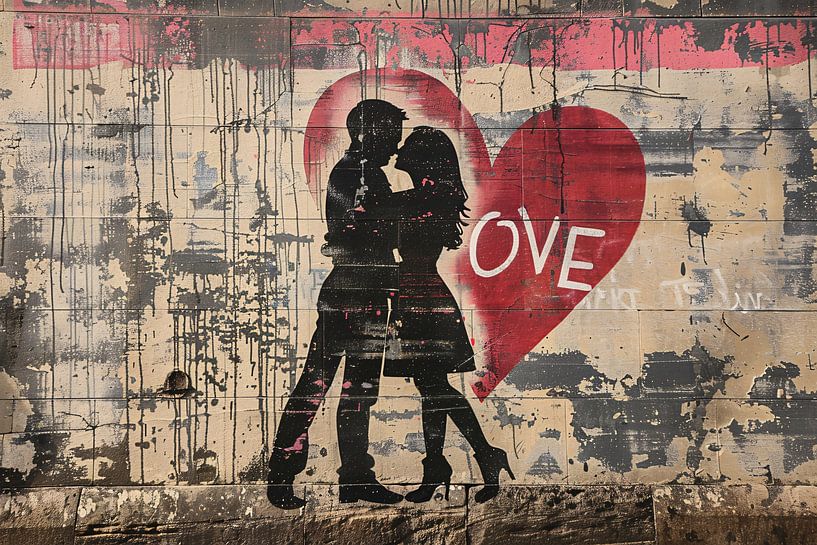 Romantic Street Art with Heart and Love by Art & Soul Creations