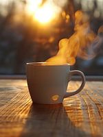 kop koffie of cappuccino drinken