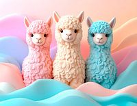 Three happy alpacas...