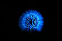 Nest licht kunst blauw