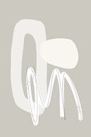 Fließende Kurven und Formen in neutralen Tönen