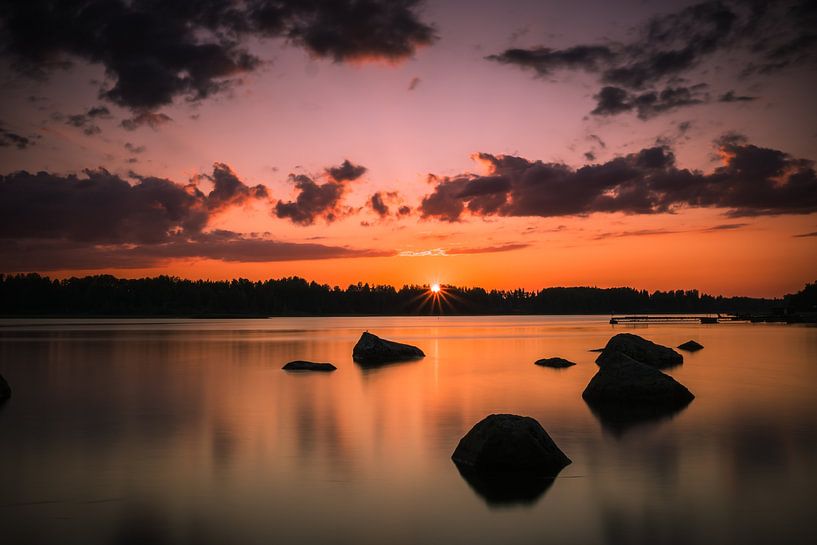 Sonnenuntergang auf der Halbinsel On, Schweden von Wendy Van Oenen