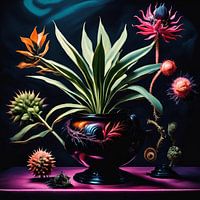 Flowers in the night. Silent life