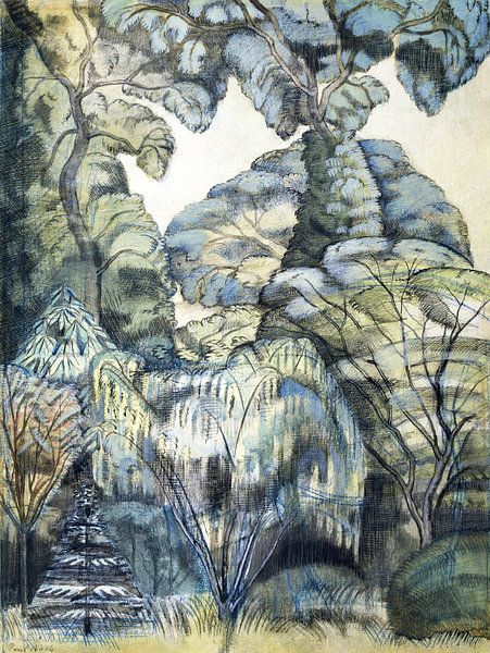 Bäume im Vogelgarten, Paul Nash - 1913 von Het Archief