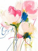 Moderne abstrakte rosa Blumen