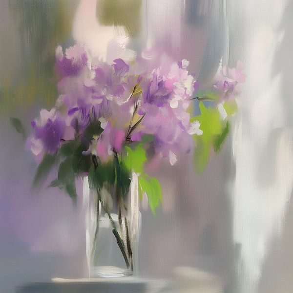 Nature morte florale de rêve aux douces tonalités violettes par Color Square