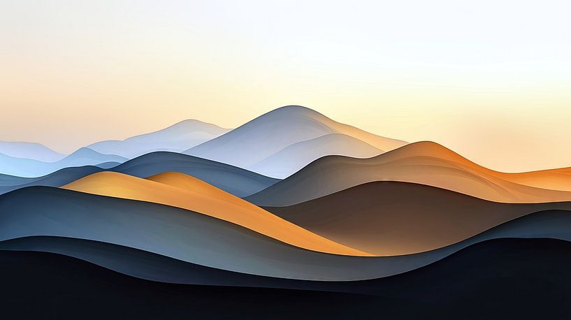 Landscape with hills by Frank Heinz