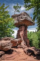 Formation rocheuse majestueuse avec arbre