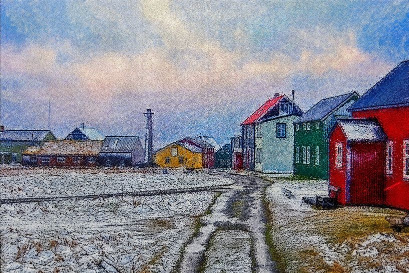 Winter on Flatey by Frans Blok - photos, art and other wall decoration