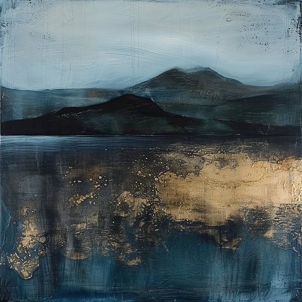 Abstrakter Goldberg | Stille Tiefen der Morgendämmerung von Kunst Laune