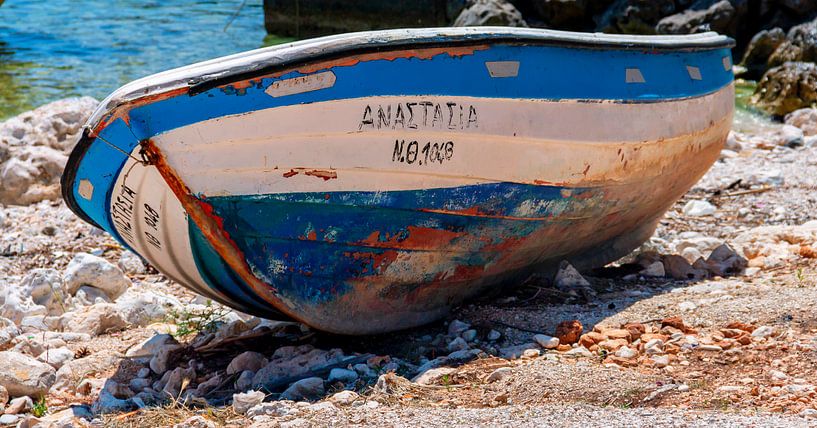 rowing boat on dry land by Corrie Ruijer
