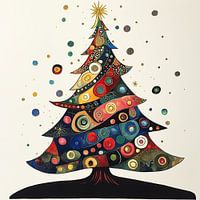 Christmas tree abstract art Christmas