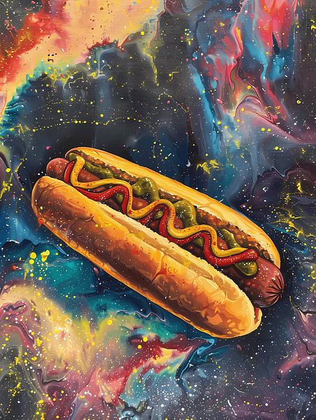 Hot Dog im Weltraum von Littlewhitecat