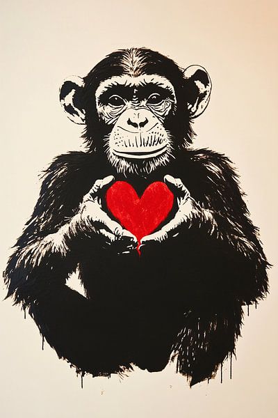 Le singe tient le cœur par Imperial Art House