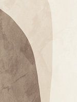 Organische geometrische abstrakte Kunst in Erdtönen