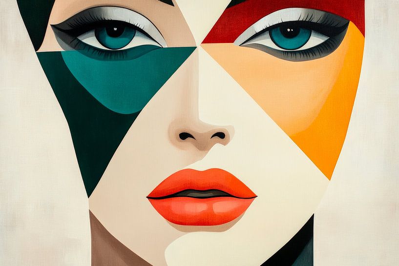 Geometrische Schönheit – Farbenspiel von Poster Art Shop