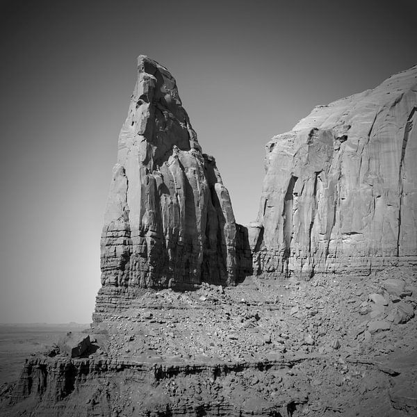 MONUMENT VALLEY Spearhead Mesa black&amp;white by Melanie Viola