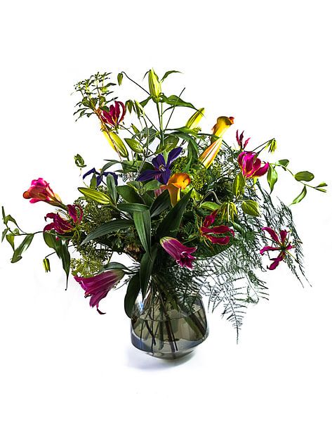 Blumenstrauß in einer Glasvase von Atelier Liesjes
