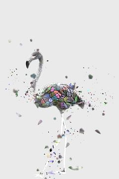 Het mozaïek van de witte flamingo van Catherine Fortin