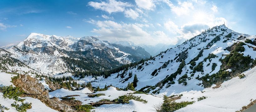 Bergblick vom Jenner in den Berchtesgadener Alpen von Leo Schindzielorz