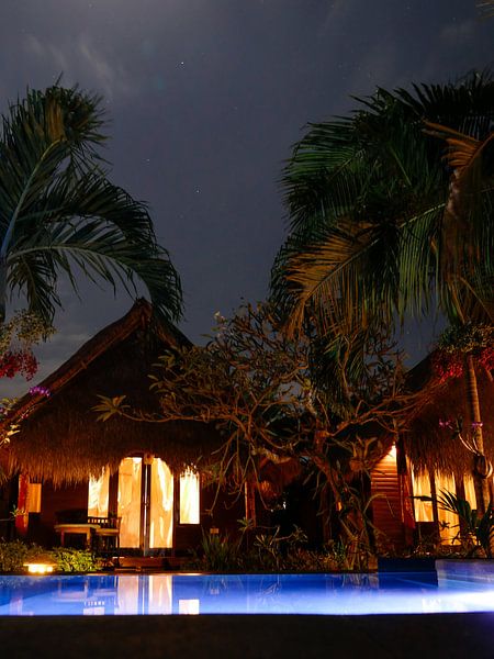 Balinese hutjes onder de sterrenhemel par Petra Brouwer