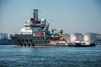 Tug in the Port of Rotterdam in the Calland Canal.