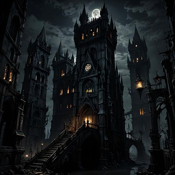 gothic Stadt, Steampunk von Nick Wendt