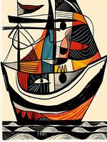 Segelboot Stil Abstrakt