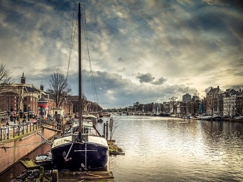 Zicht op de Hermitage , Amsterdam van Marcel van Berkel
