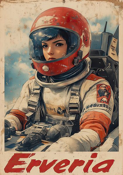 Un homme de l'espace en style rétro par Jordan