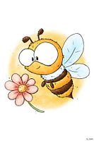 Kinderzimmer süße Biene mit hübscher Blume