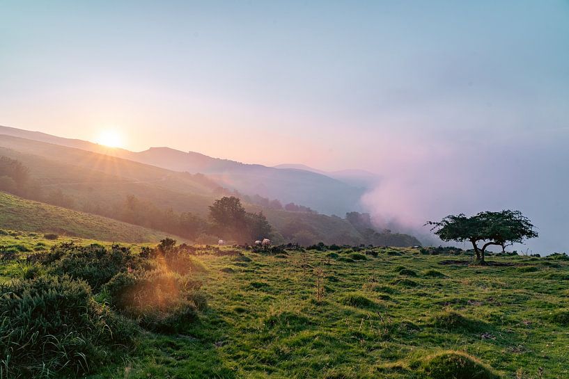 Coucher de soleil au Pays Basque français - France par Martijn Joosse