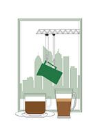 Kaffee & Skyline der Stadt