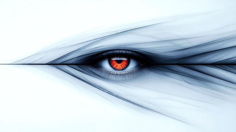 Eye behind a digital veil by Frank Heinz