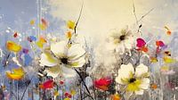 Peinture abstraite de fleurs