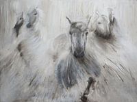 Painting of herd of horses.