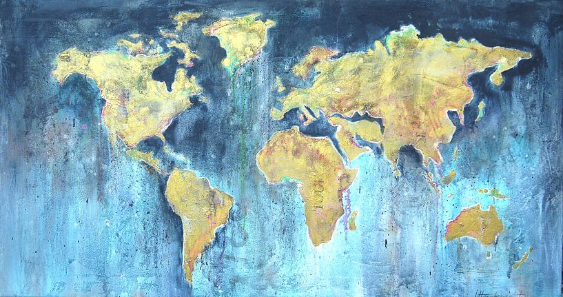Worldmap painting by Atelier Paint-Ing