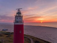 Leuchtturm Eierland Texel Schöner Sonnenuntergang