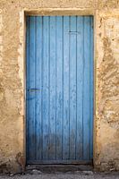 Old blue door in the Drome in southern France