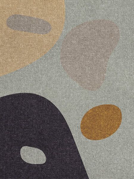 Abstrakte Kieselsteine 5. Moderne abstrakte Zen-Kunst in erdigen Farbtönen. von Dina Dankers