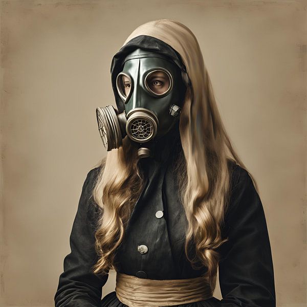 Toilet Art Masque à gaz Blonde par FoXo Art