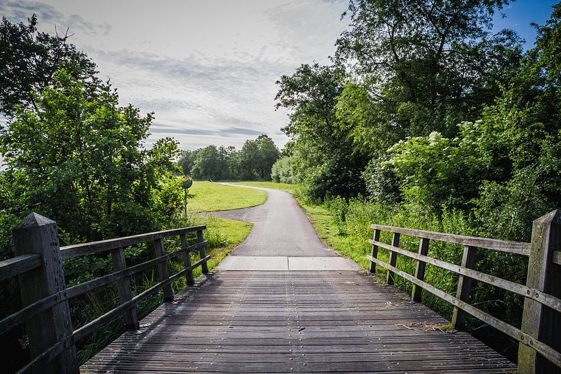 Holzbrücke mit Fahrradweg von Jaap Mulder
