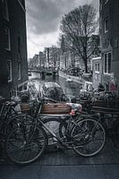 Traditional houses and bridges of Amsterdam